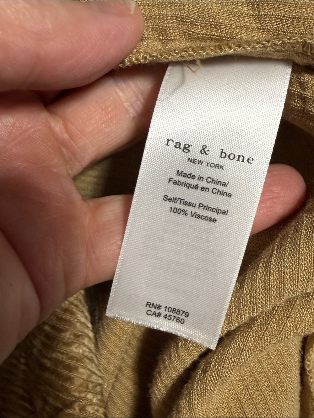 rag & bone Gold Velvet Corduroy Button Down Shirt Oversized - Picture 4 of 7
